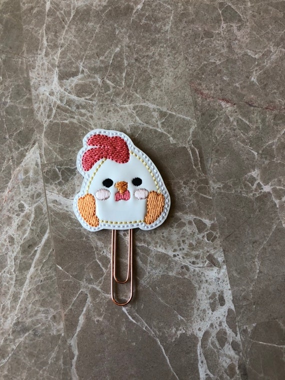 Vinyl Chicken Planner Clip/Planner Clip/Bookmark. Planner Clip. ChickenPlanner Clip. Animal Planner Clip