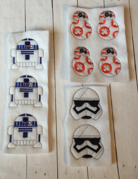 Oversized Star War Felties/Felt Embellishments/Planner Supplies/Planner Feltie/Wholesale Felties/Bow Embellishments/Trooper Feltie