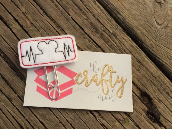 Mouse Heartbeat Inspired Clip/Planner Clip/Bookmark.