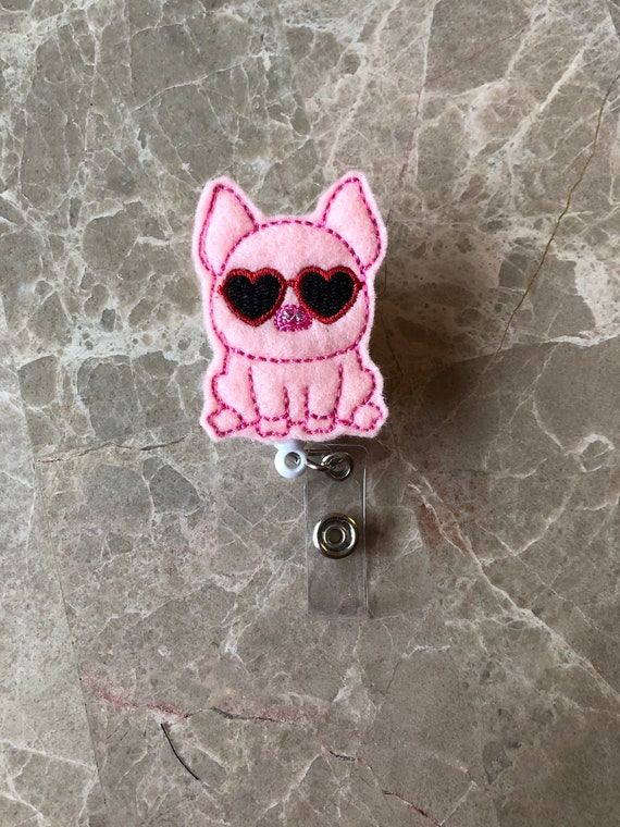 Valentine Pig Badge Reel/ Badge Reel/Nurse Badge Reel. Pig Badge Reel. Valentine Badge Reel