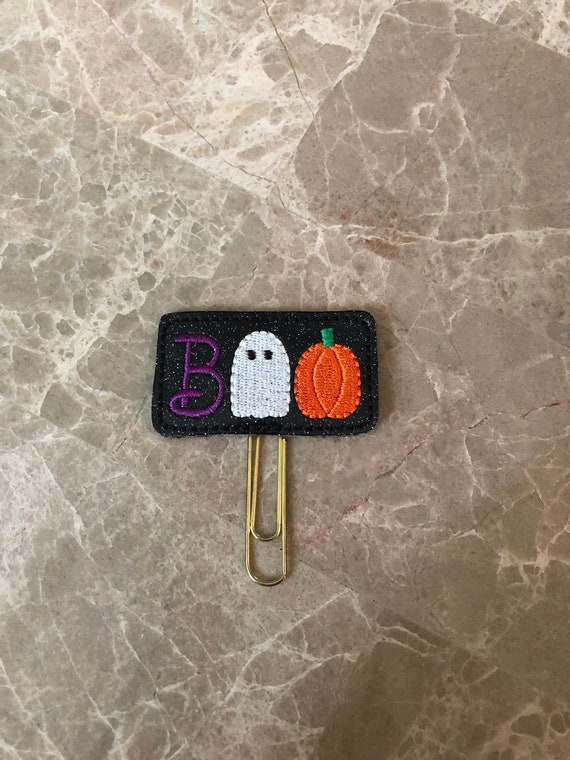 Ghost Boo Planner Clip/Planner Clip/Bookmark. Glitter Planner Clip. Pumpkin Planner Clip. Boo Planner Clip. Halloween Clip. Ghost Planner