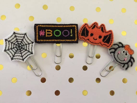 Boo planner Clip Pack/Planner Clip/Bookmark. Fall planner clip/Autumn planner clips/spider planner clip/Halloween planner clips