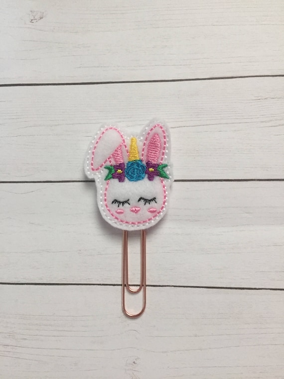 Unicorn Bunny Clip/Planner Clip/Bookmark. Bunny Planner Clip. Unicorn Planner Clip. Easter Planner Clip. Spring Planner Clip. Floral Planner
