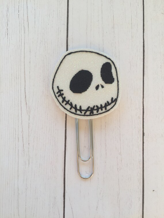 Glitter Jack Skull Paper Clip/Planner Clip. Halloween Planner Clip. Fall Planner Clip. Nightmare Planner Clip
