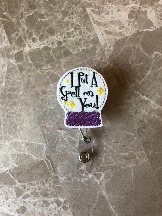 I Put A Spell On You Globe Badge Reel/Fall Badge Reel/Halloween Badge Reel/Nurse Badge Reel/Hocus Pocus Badge Reel