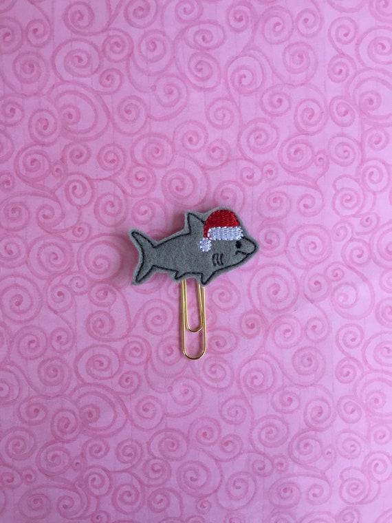 Santa Shark Clip/Planner Clip/Bookmark. Shark Planner Clip. Christmas Planner Clip. Santa Planner Clip. Animal Planner Clip. Fish Planner