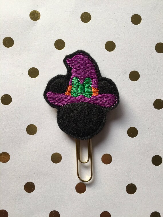 Halloween witch mouse planner Clip/Planner Clip/Bookmark. Character Planner Clip. Mouse Planner Clip. Halloween planner clip. Fall Clip