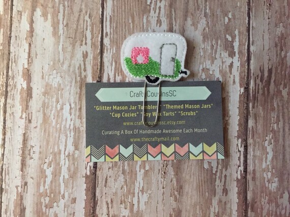 Camper Paper Clip. Camper planner clip. Retro camper clip. Glamping planner clip