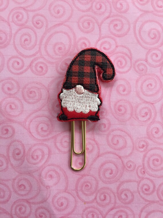 Buffalo Plaid Gnome planner Clip/Planner Clip/Bookmark. Buffalo Plaid Planner. Gnome Planner Clip. Buffalo Plaid Planner Clip