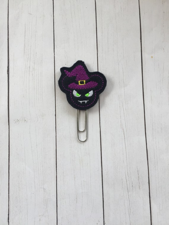 Witch Mouse Clip/Planner Clip/Bookmark. Witch Planner Clip. Mouse Planner Clip. Halloween Planner Clip.