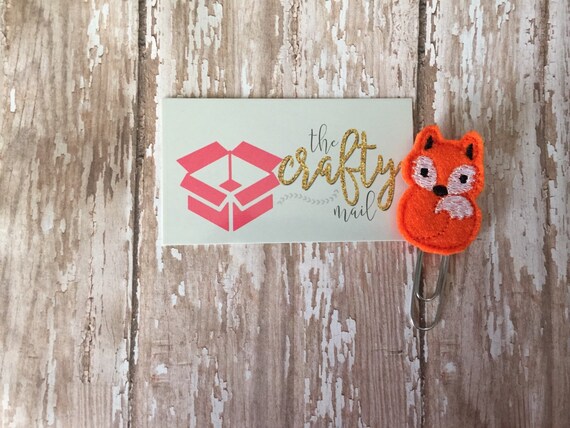 Full Fox Paper Clip. Animal planner clip. Woodland planner clip