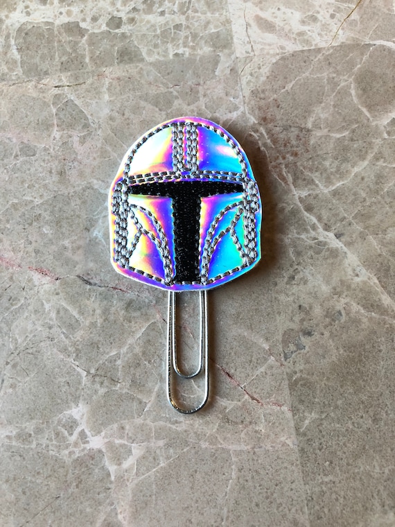 Holographic Helmet Planner Clip/Bookmark. Star Wars planner clip. Character Planner Clip. Star PLanner Clip. Movie Planner Clip.