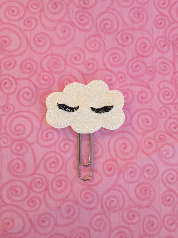 Glitter Vinyl Cloud Clip/Planner Clip/Bookmark. Cloud Planner Clip. Winking Cloud Planner Clip. Winking Planner Clip. Weather Planner Clip