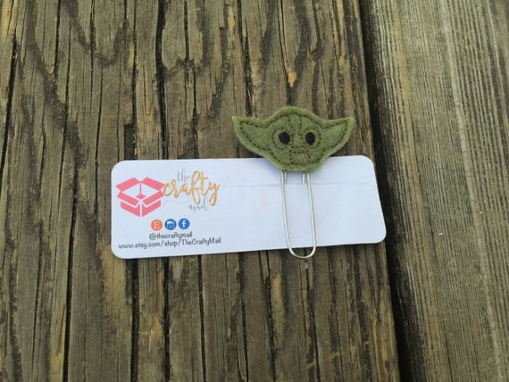 Yoda Planner Clip/Bookmark. Star Wars planner clip