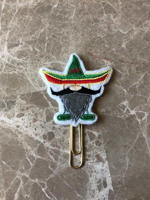 Senor Gnome planner Clip/Planner Clip/Bookmark. Cinco De Mayo Planner. Gnome Planner Clip. Mexican Planner Clip