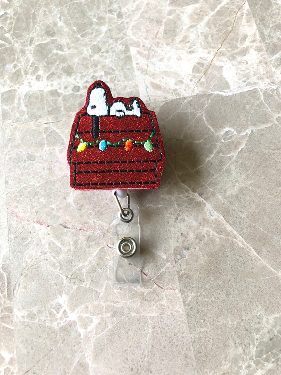 Dog On House Badge Reel/Christmas Badge Reel/Nurse Badge Reel/Teacher Badge Reel. Snoop Badge Reel
