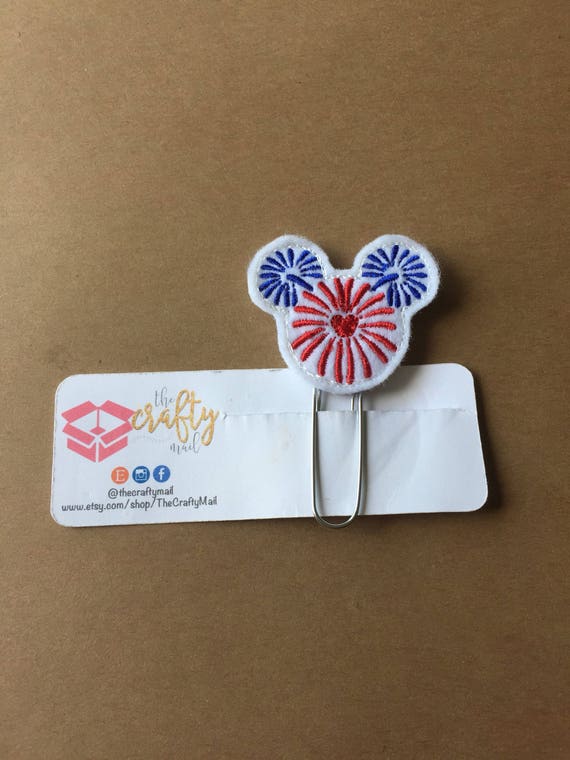 Fireworks Mouse Clip/Planner Clip/Bookmark. Fireworks planner clip. Mouse planner clip