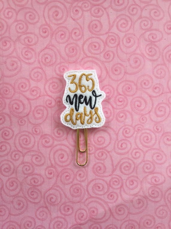 365 New Days Planner Clip/Planner Clip/Bookmark. Year Planner Clip. New Year Planner Clip. 2019 Planner Clip. Happy New Year Planner Clip
