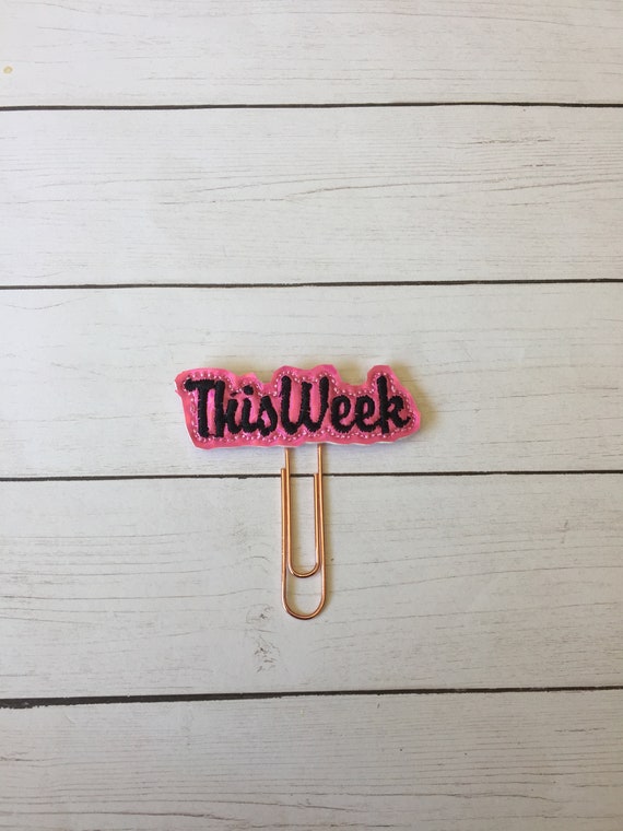 Hot Pink & Black This Week Planner Clip/Planner Clip/Bookmark. This Week Planner Clip. Organizing Planner Clip. Word Planner Clip. Week Clip