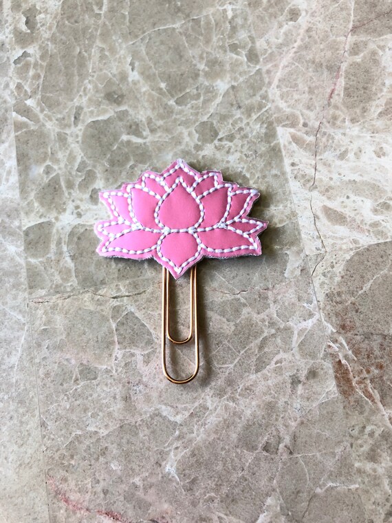 Vinyl Lotus planner Clip/Planner Clip/Bookmark. Flower Planner Clip. Rose Gold Planner Clip. Lotus Planner Clip