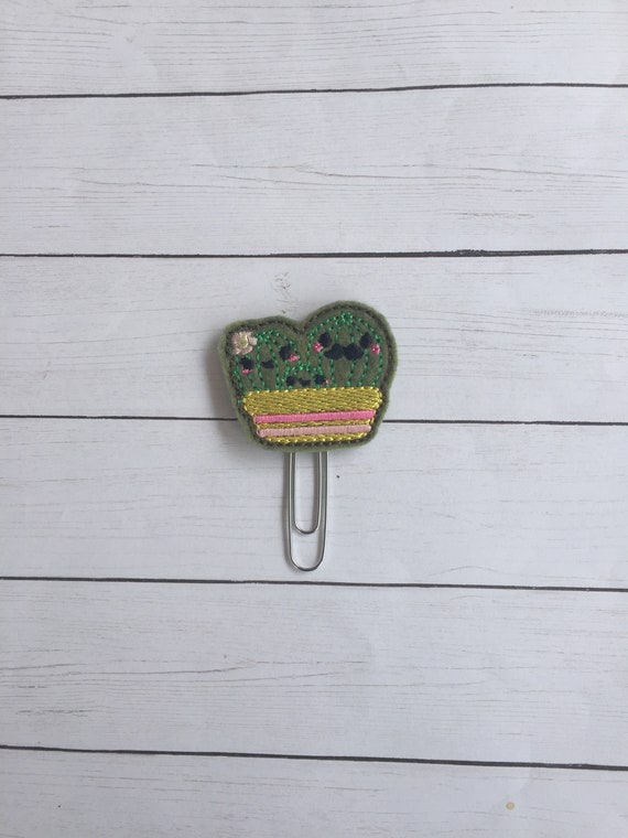 Cactus family planner Clip/Planner Clip/Bookmark. Geeky planner clip