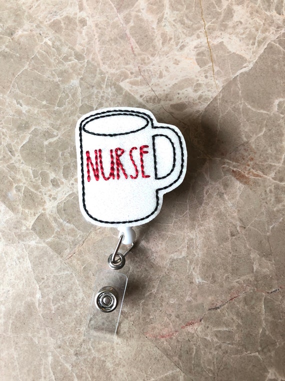 Nurse Coffee Mug Badge Reel/Medical Badge Reel/Coffee Badge Reel/Nurse Badge Reel/Hospital Badge Reel