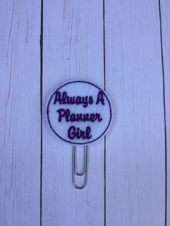 Always A Planner Girl Clip/Planner Clip/Bookmark. Planner Girl. Girl Planner Clip. Planner. Rose Gold Planner Clip. Office plan clip