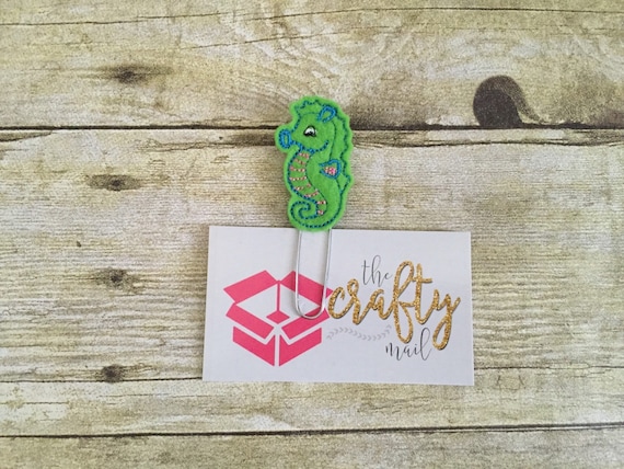 Seahorse Paper Clip/Planner Clip/Bookmark. Summer planner clip. Beach planner clip