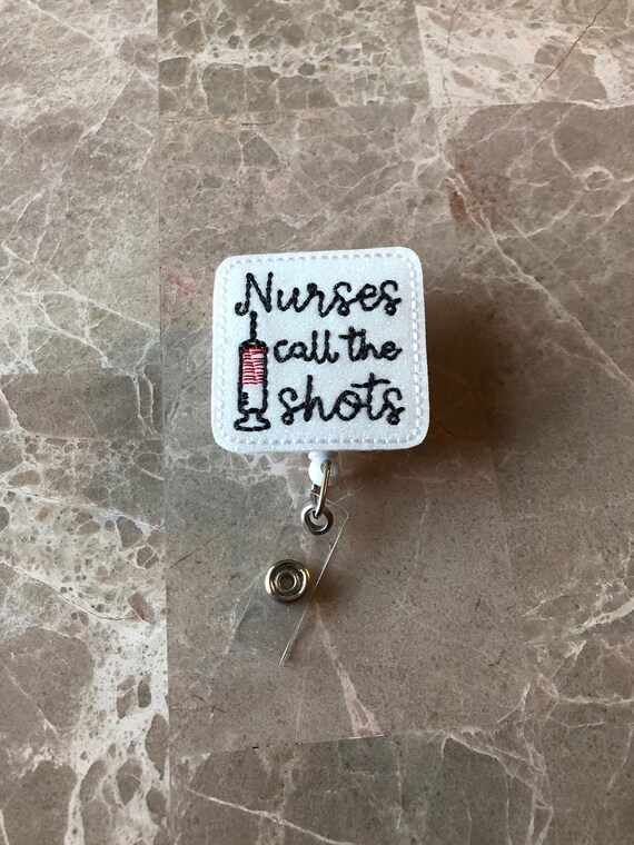 Nurses Call The Shots Badge Reel/Medical Badge Reel/Coffee Badge Reel/Nurse Badge Reel/Hospital Badge Reel