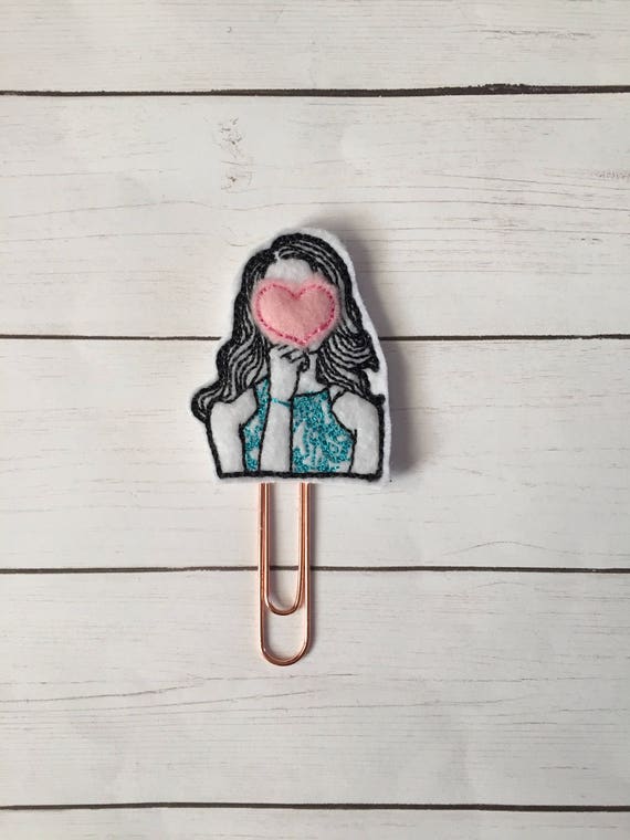 Girl In Love planner Clip/Planner Clip/Bookmark. Heart Planner Clip. Love Planner Clip. Valentine Planner Clip. Valentines Clip.