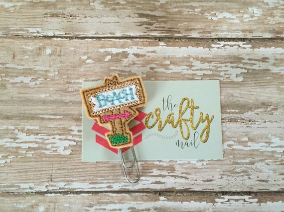 Beach Tiki Sign Paper Clip. Summer Planner Clip.