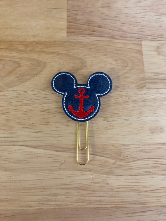 Glitter Vinyl Cruise Mouse Clip/Planner Clip/Bookmark. Mouse Planner Clip. Cruise Planner Clip. Anchor Planner Clip