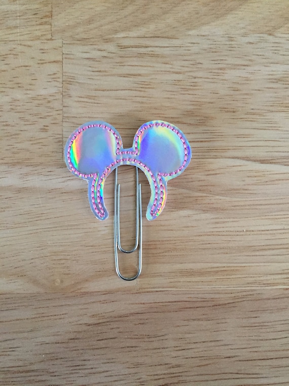 Holo Mouse Ears Clip/Planner Clip/Bookmark. Mouse Ears Planner Clip. Mouse Planner Clip. Holographic Planner Clip