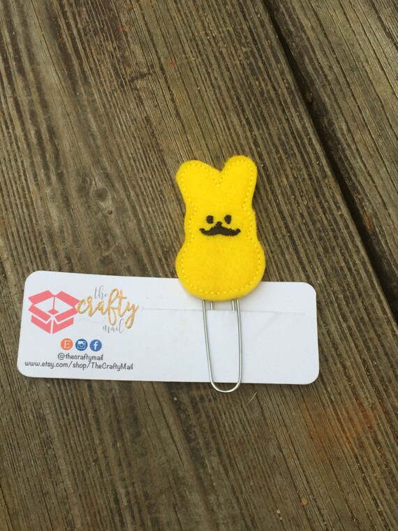 Mustache Bunny Planner Clip/Planner Clip/Bookmark. Easter planner clip