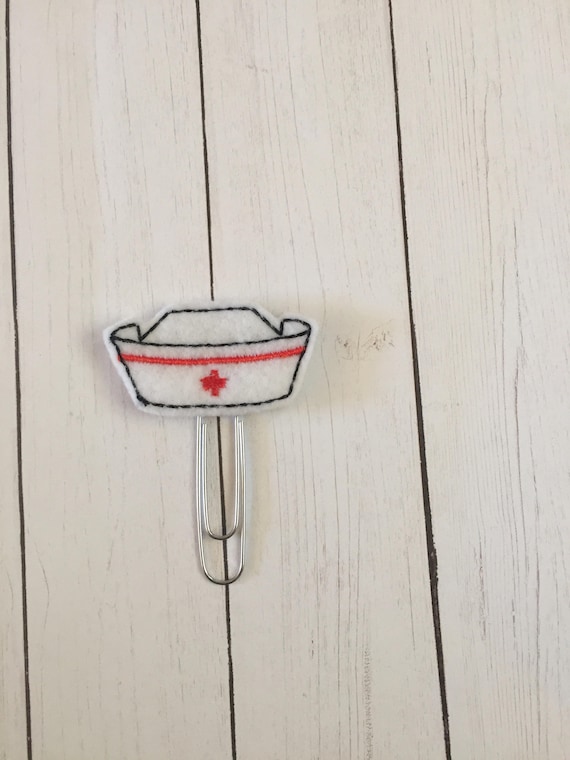 Nurse Cap Planner Clip/Planner Clip/Bookmark. Nurse Hat Planner Clip. Nurse Planner Clip. Hospital Planner Clip
