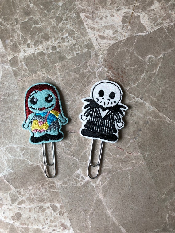 Nightmare Jack & Sally planner Clip/Planner Clip/Bookmark. Jack Planner Clip. Skeleton Planner Clip. Sally Planner Clip
