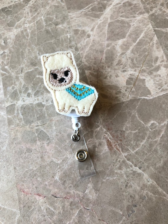 Full Body Llama Badge Reel/ Badge Reel/Nurse Badge Reel. Llama Badge Reel. Animal Badge Reel