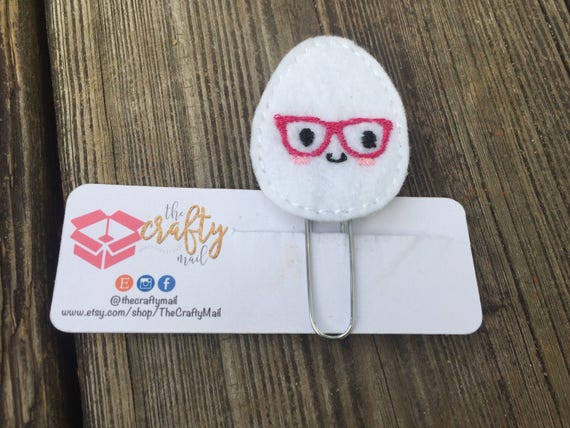Nerdy Egg Planner Clip/Planner Clip/Bookmark. Easter planner clip