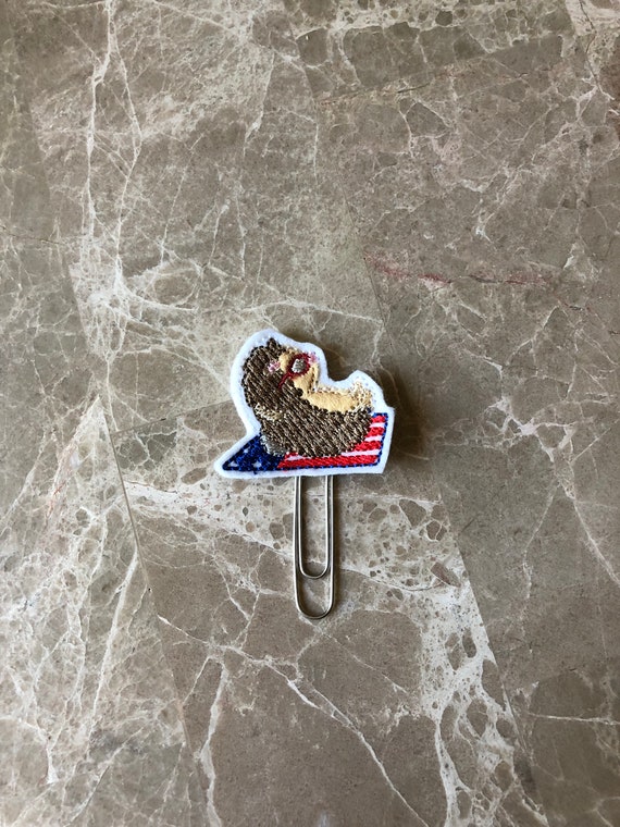 Patriotic Porcupine Chillin Planner Clip/Planner Clip/Bookmark. Porcupine Planner Clip. USA Planner Clip. Patriotic Planner Clip