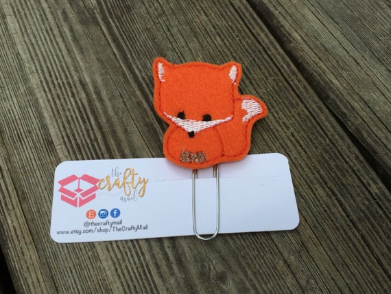 Woodland Fox Planner Clip/Paper Clip/Feltie Clip. Coffee Planner Clip. Halloween Planner Clip. Autumn/Fall Planner Clip