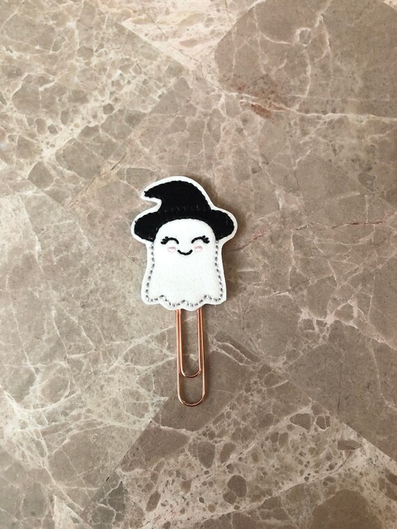 Ghost Witch Clip/Planner Clip/Bookmark. Witch Planner Clip. Ghost Planner Clip. Halloween Planner Clip. Fall Planner