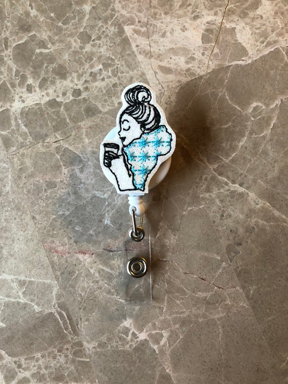 Winter Coffee Girl Badge Reel/Coffee Badge Reel/Badge Reel/Nurse Badge Reel