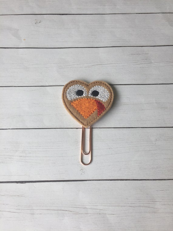Turkey Heart Clip/Planner Clip/Bookmark. Thanksgiving Planner Clip. Fall Planner Clip. Gobble Planner Clip. Holiday Planner Clip