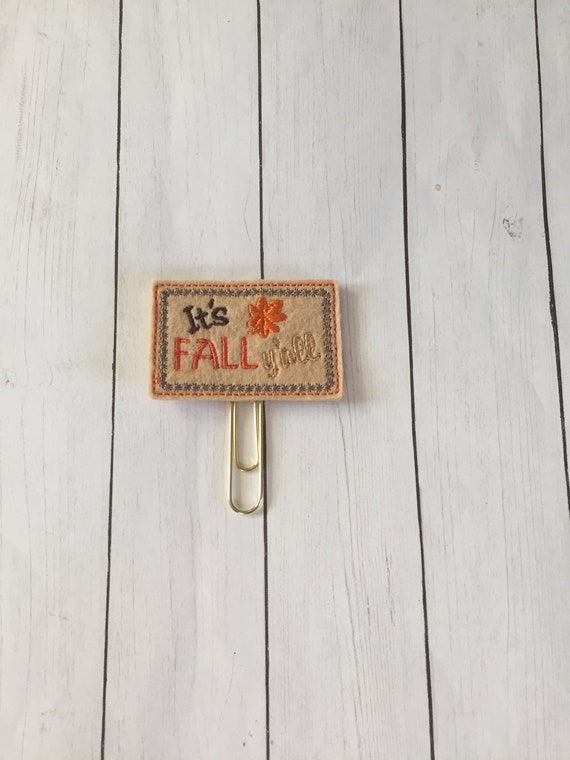 It's Fall Yall Planner Clip. Fall Planner Clip. Fall Yall Planner Clip. Leaf Planner Clip. Fall Planner Clip