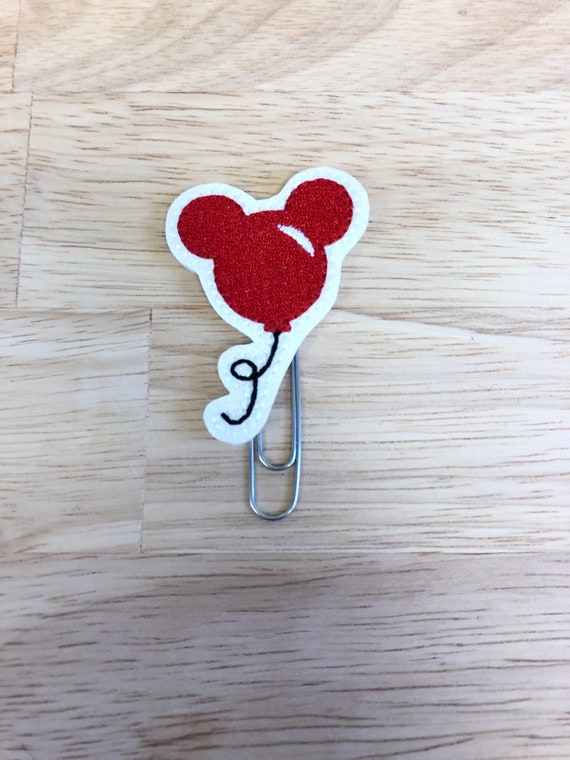 Red Mouse Balloon Clip/Planner Clip/Bookmark. Balloon Planner Clip. Mouse Planner Clip