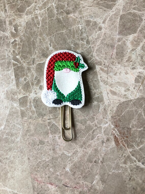 Christmas Gnome planner Clip/Planner Clip/Bookmark. Christmas Planner. Gnome Planner Clip. Christmas Planner Clip