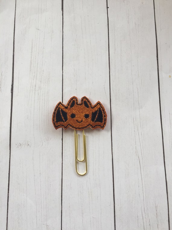 Glitter Bat Clip/Planner Clip/Bookmark. Fall Planner Clip. Bat Planner Clip. Halloween Planner Clip. Glitter Planner Clip