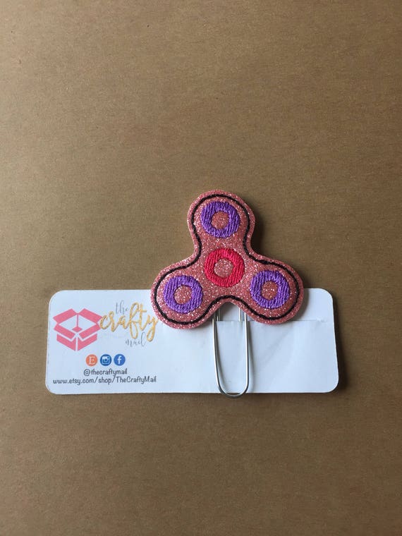 Fidget Spinner Clip/Planner Clip/Bookmark. Fidget spinner planner clip. Spinner planner clip