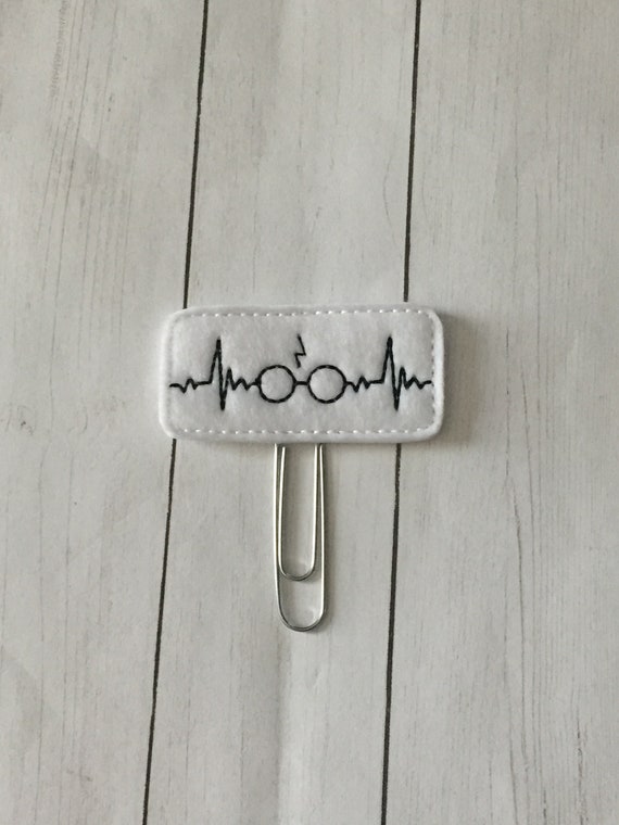 EKG Wizard Boy Clip/Planner Clip/Bookmark. Harry Potter Planner Clip. Wizard Planner Clip. Heartbeat Planner Clip. HP Planner Clip. EKG