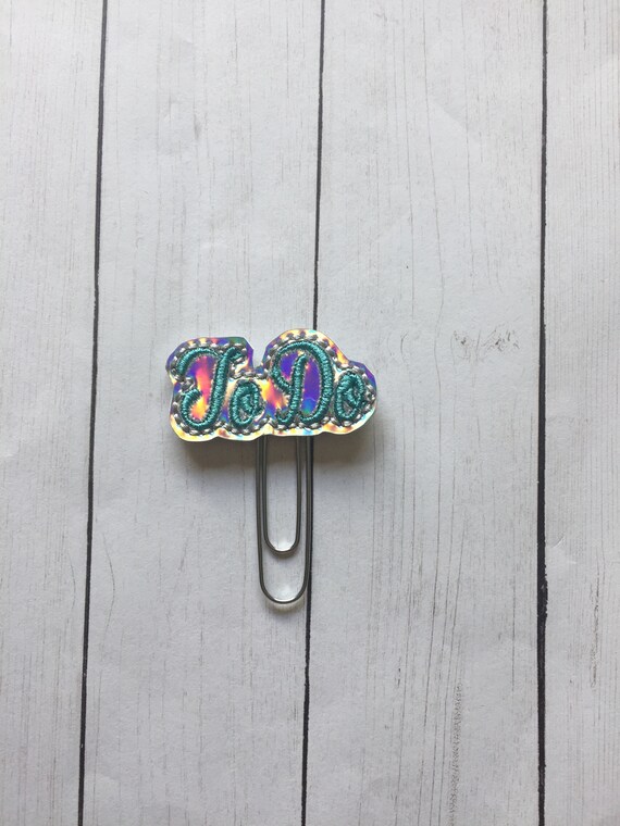 Holographic To Do Planner Clip/Planner Clip/Bookmark. To Do Planner Clip. Organizing Planner Clip. Word Planner Clip
